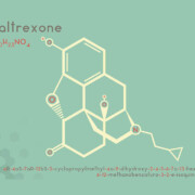 A graphic showing the chemical makeup of Naltrexone. An online psychiatrist in New York, NY can offer support with alcohol addiction treatment in New York, NY and other services. Contact us for alcohol addiction help in New York, NY today! 10022