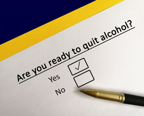 Graphic asking are you ready to quit alcohol