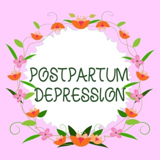 A graphic of a circular, floral frame around the words postpartum depression. Learn how online psychiatry in New York, NY can offer support for mental health concerns. Contact an online psychiatrist in New York, NY for support or search for adult psychiatry in New York, NY.